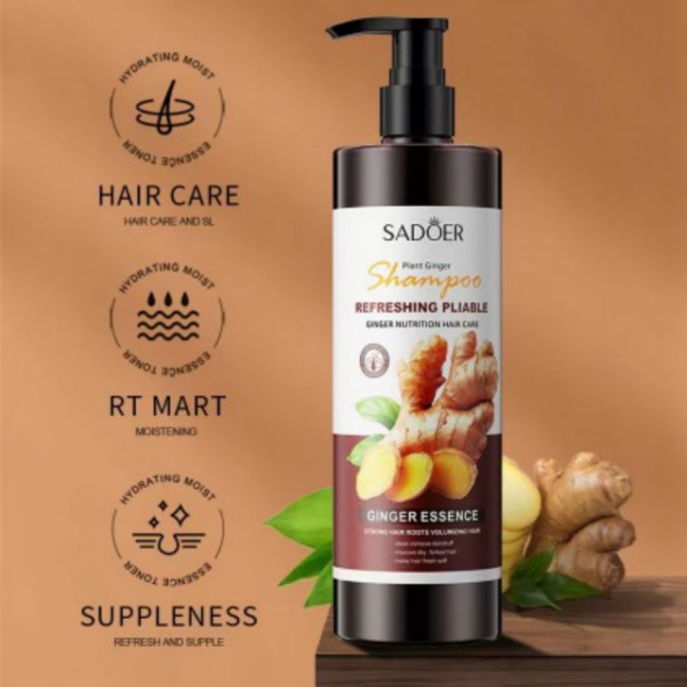 Ginger Essence Hair Growth Shampoo Anti-Hair Loss And Anti-Dandruff .