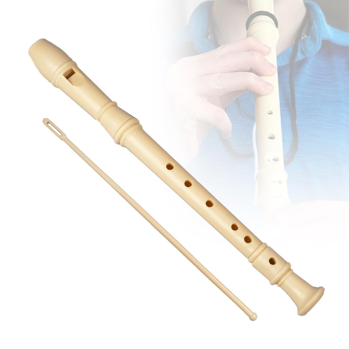 Plastic Recorder Soprano Flute Musical Instrument For Kids 6 Hole