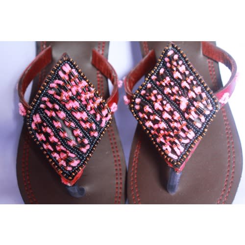 Beaded Slippers - Pink