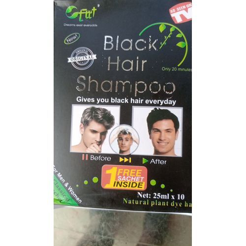 High Quality 5 Minutes Black & Shiny Hair Herbal Dye Shampoo