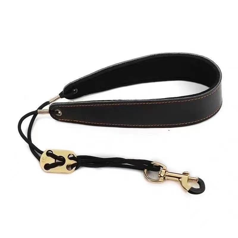 Adjustable Soft Leather Saxophone Sax Neck Strap