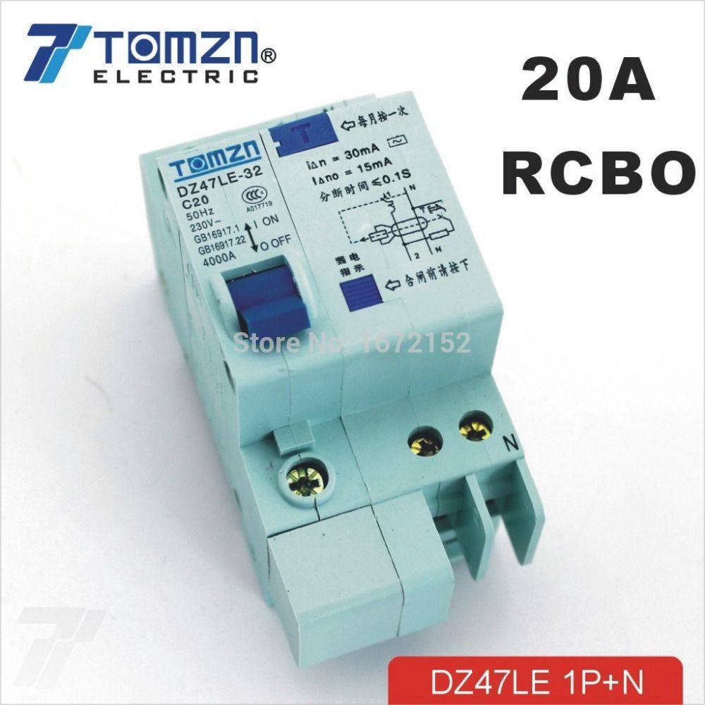 Residual DZ47LE 50HZ 1P+N 60HZ Current Circuit 230V~ 20A
