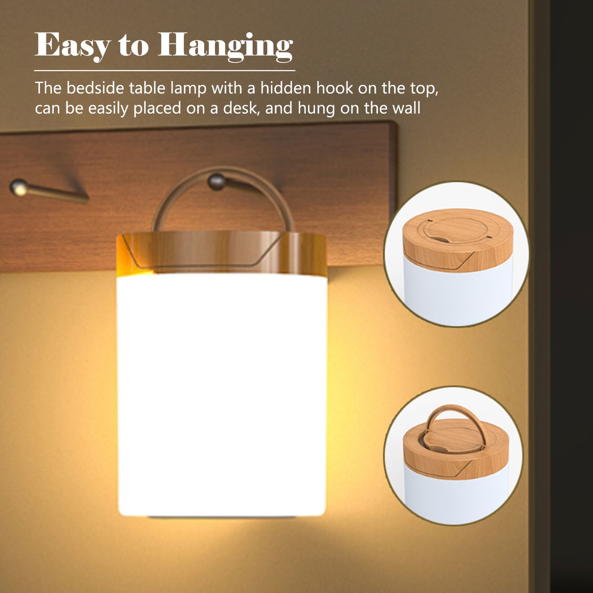 Bedside Table Lamp Touch Sensor Night Lights White   RGB