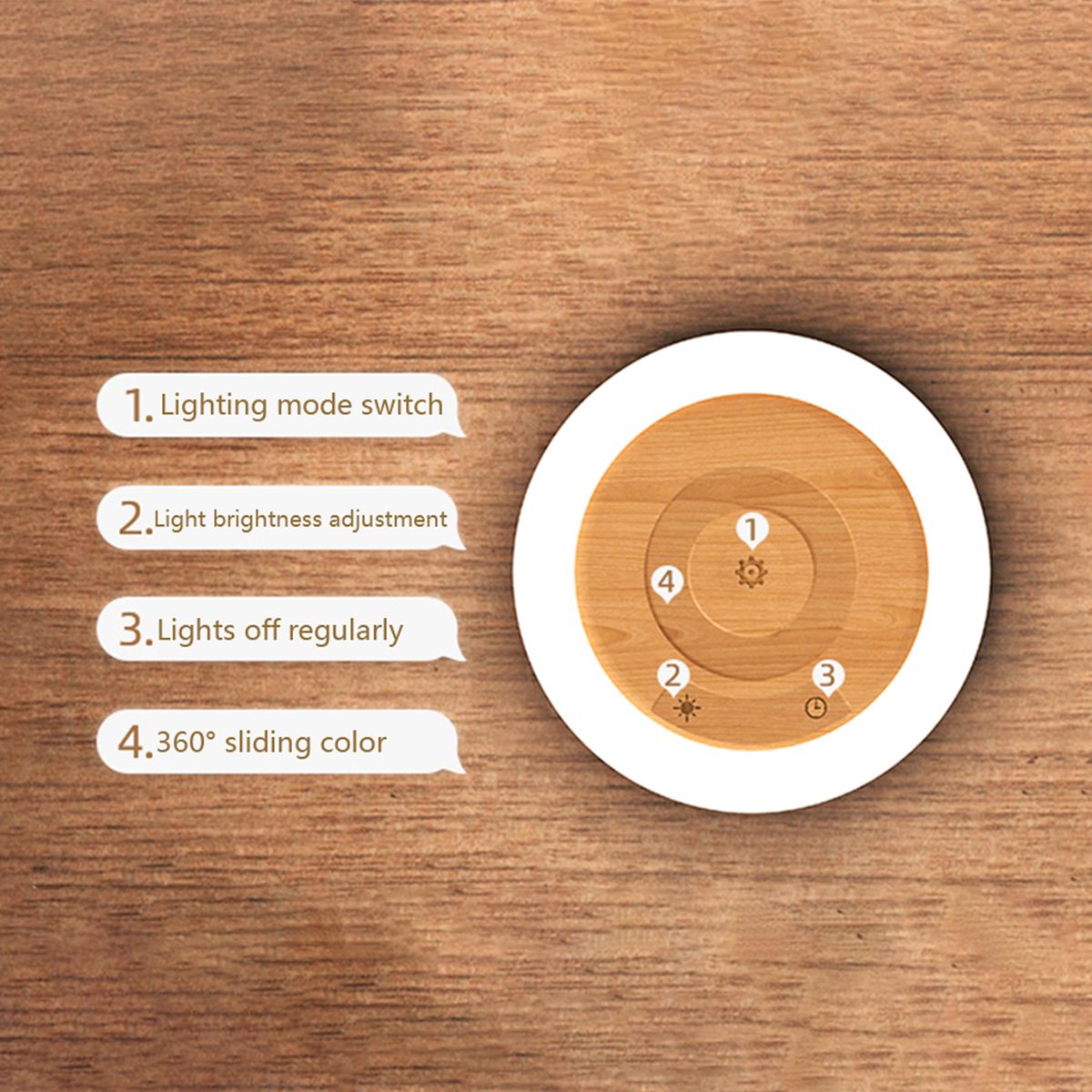 Bedside Table Lamp Touch Sensor Night Lights White   RGB