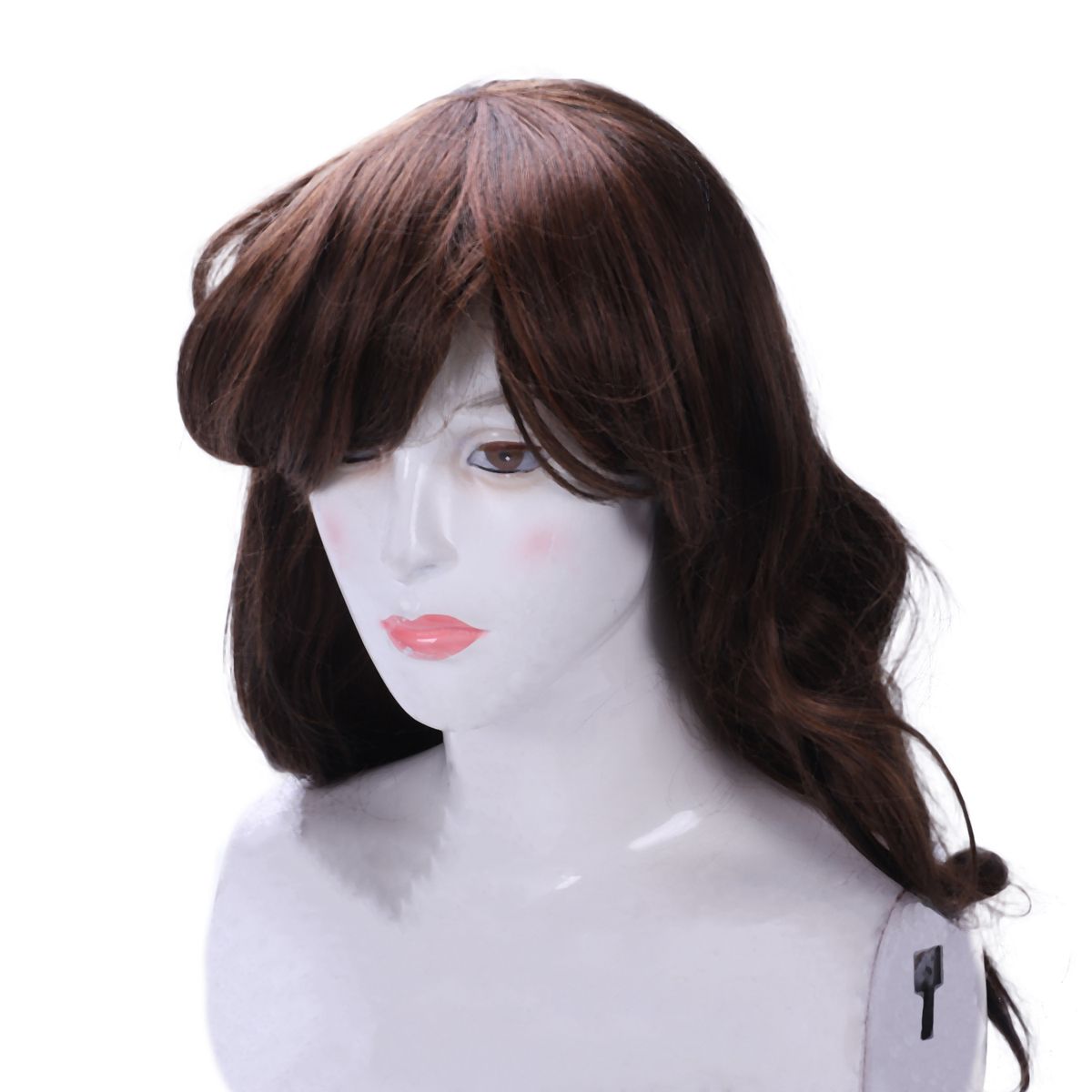 Womens Gis Fashion Wavy Cuy Long Hair Human Full Wigs Light