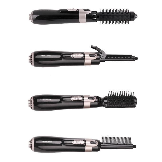 BEAUTYSONIC Multifunctional Hot Air Comb Four-In-One Negative Ion Wet and Dry Hair Dryer US Plug