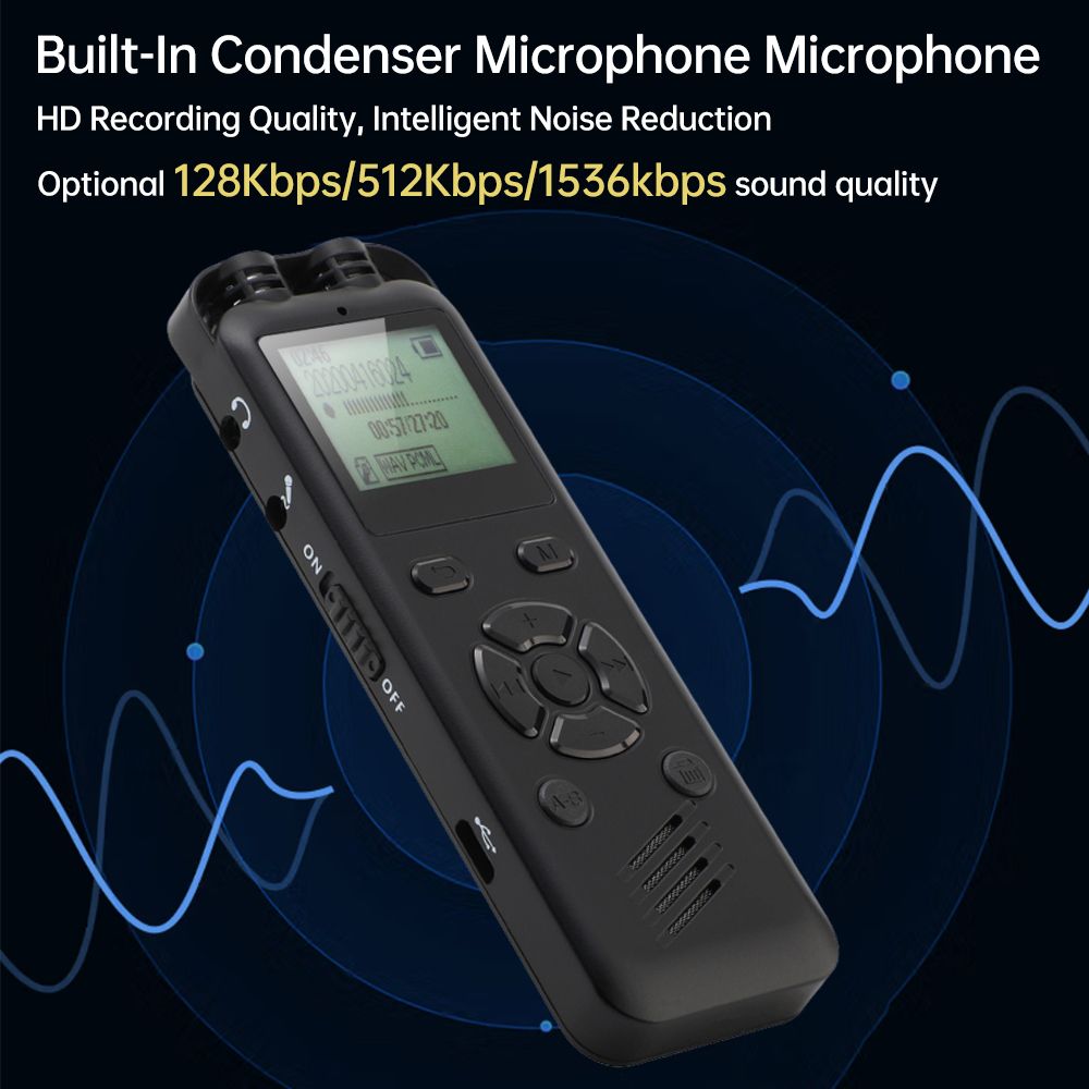 16GB Digital Voice Recorder Voice Activated Audio Recording
