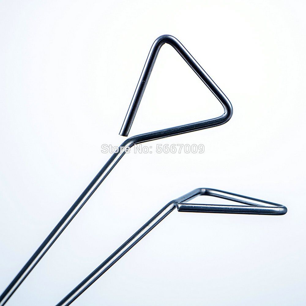 10pcs/lot Lab Stainless Steel Triangular Cell Spreader For Petri Dish Cells Push And Scrape Laboratory Experiment