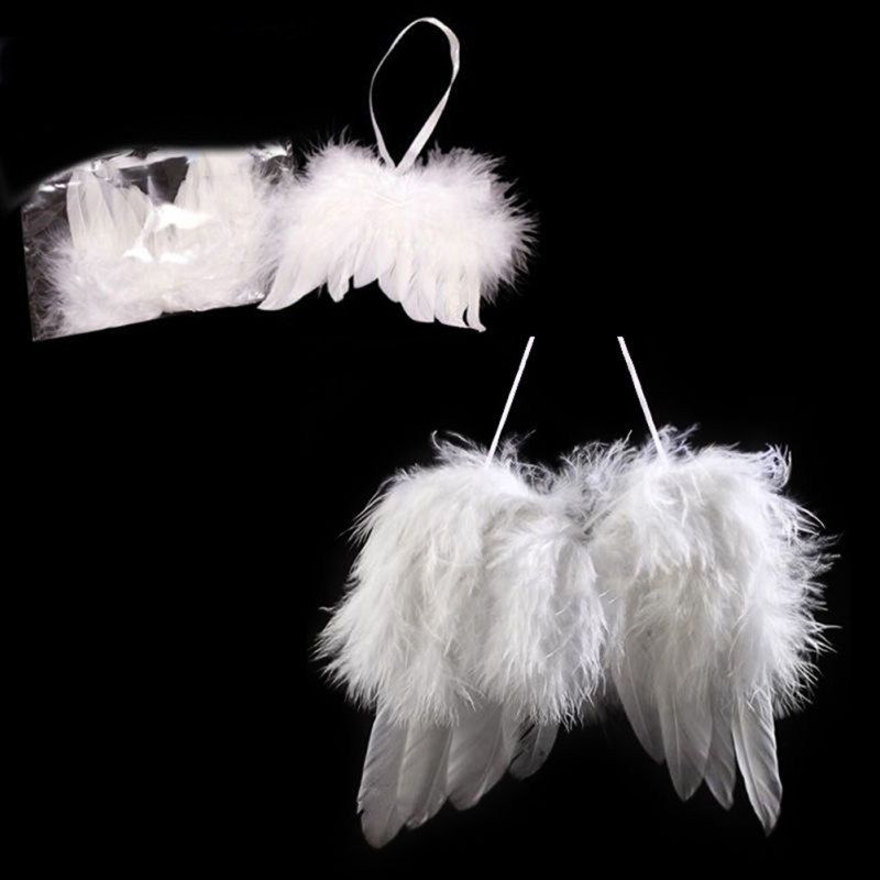 Mini Angel White Feather Wing Wedding Decoration Christmas-
