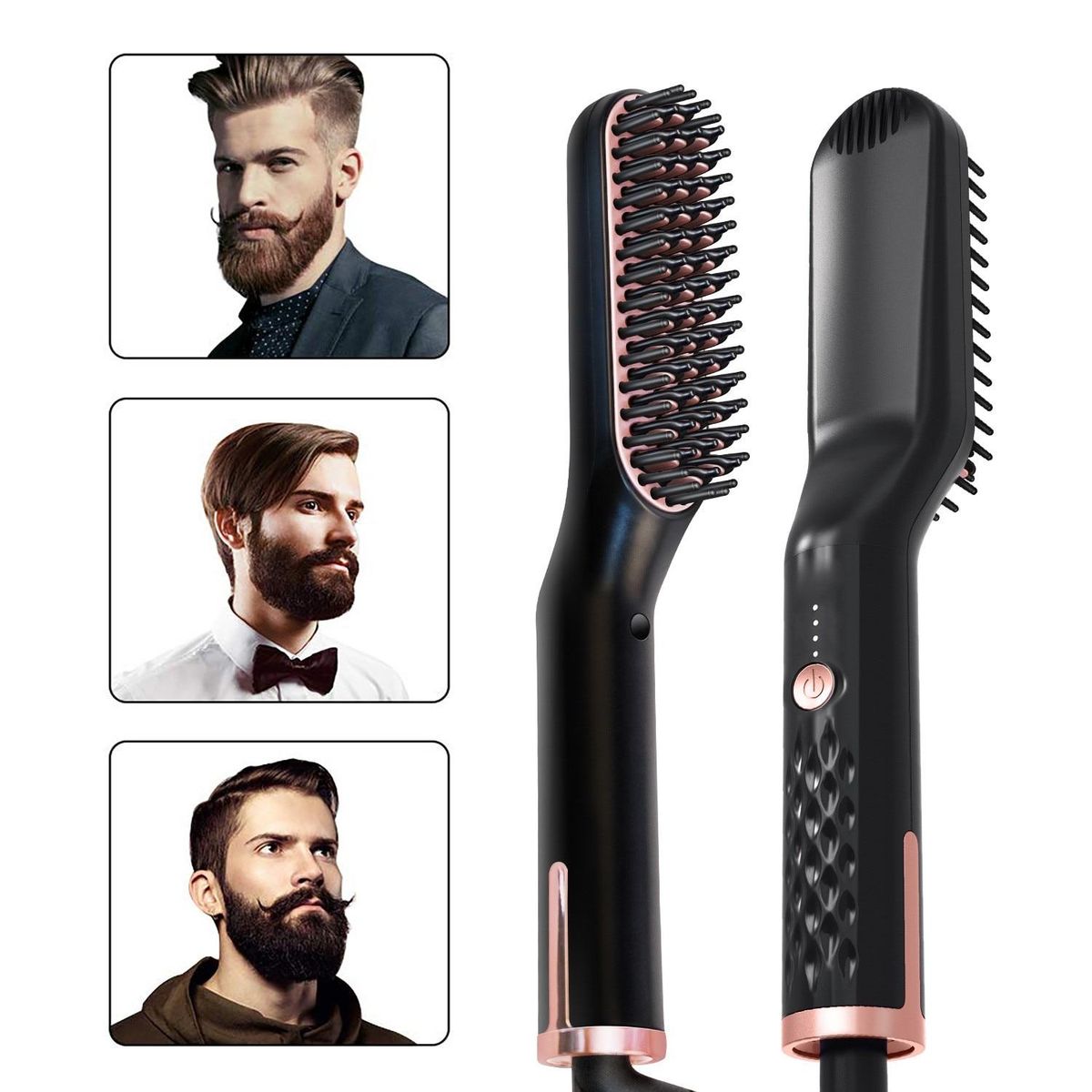Men Beard Straightener Hot Heating Comb Electric Hair Brush Mutifunctional Hair Comb Smoothing Iron Hair Straightening Brush