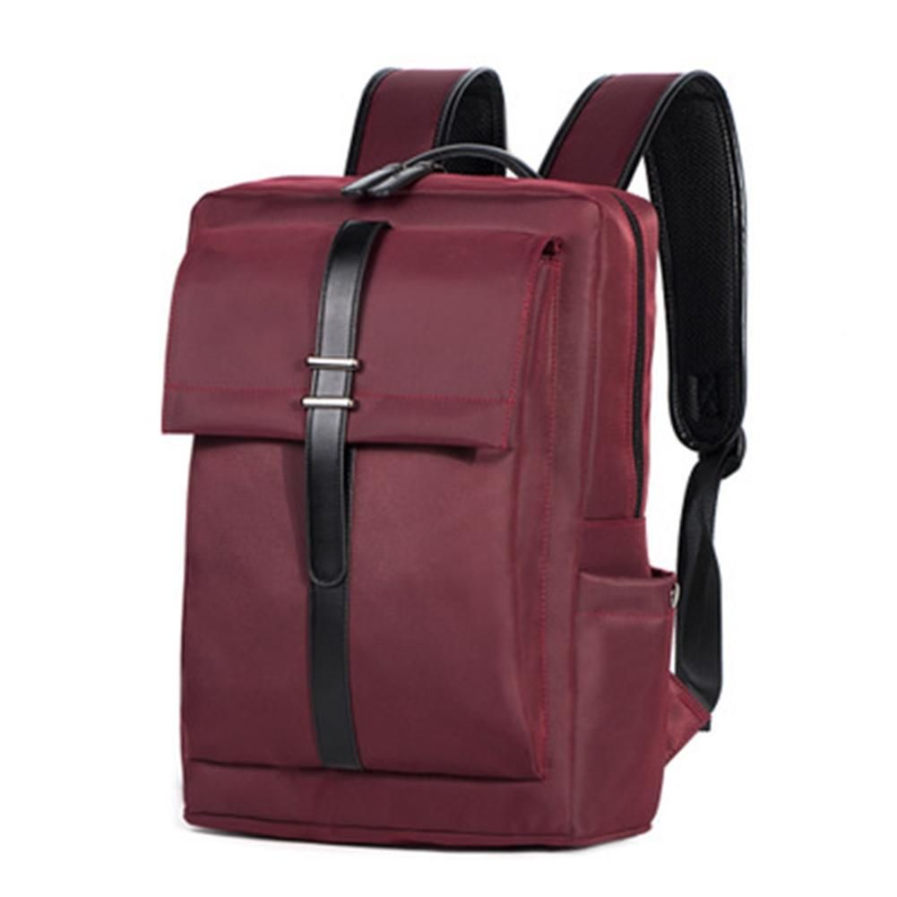 Fashion Backpack Nylon Waterproof Laptop Men's Bag,Dark Red