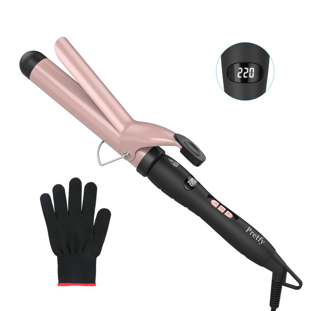 Pretfy 1.25inch Hair Curling Iron