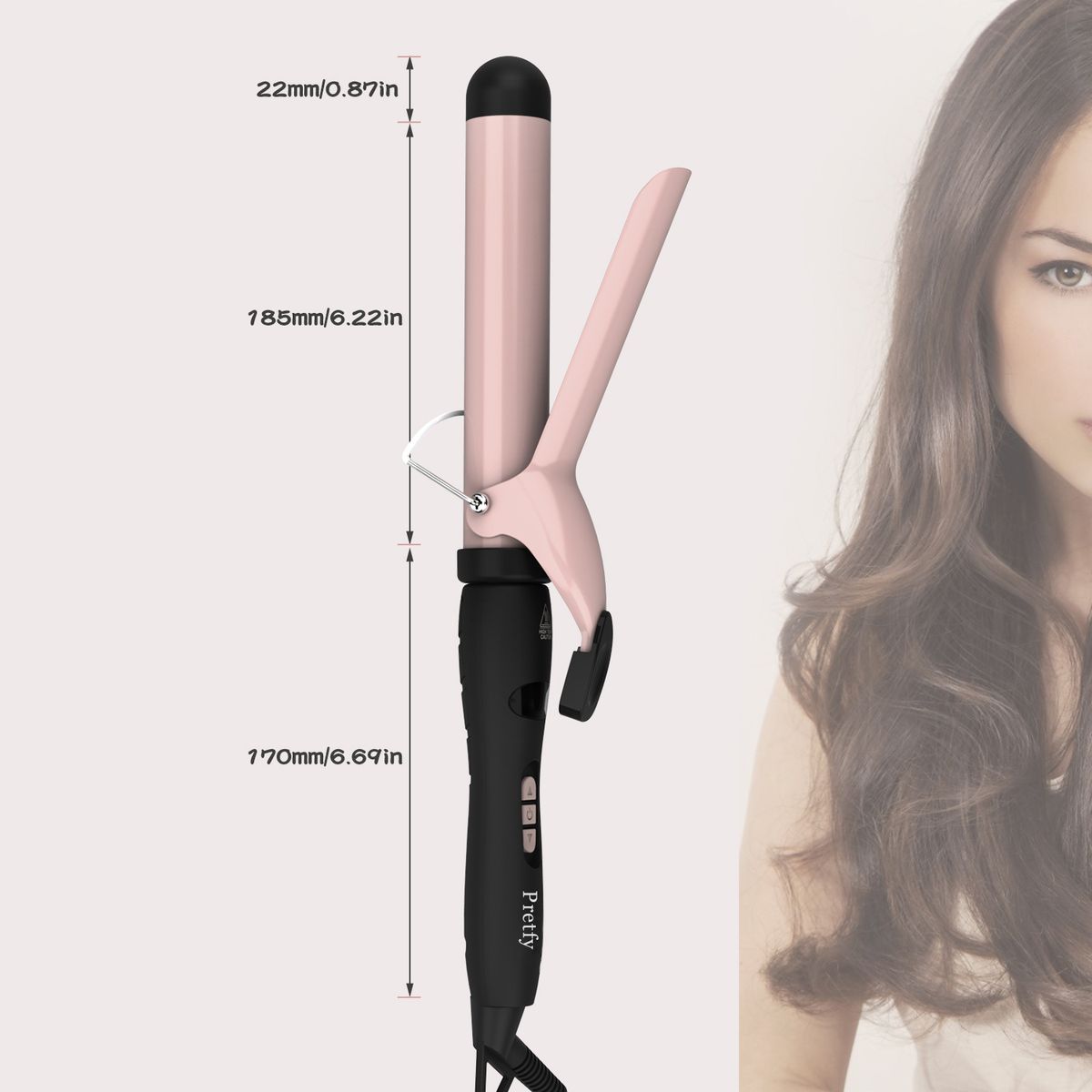 Pretfy 1.25inch Hair Curling Iron