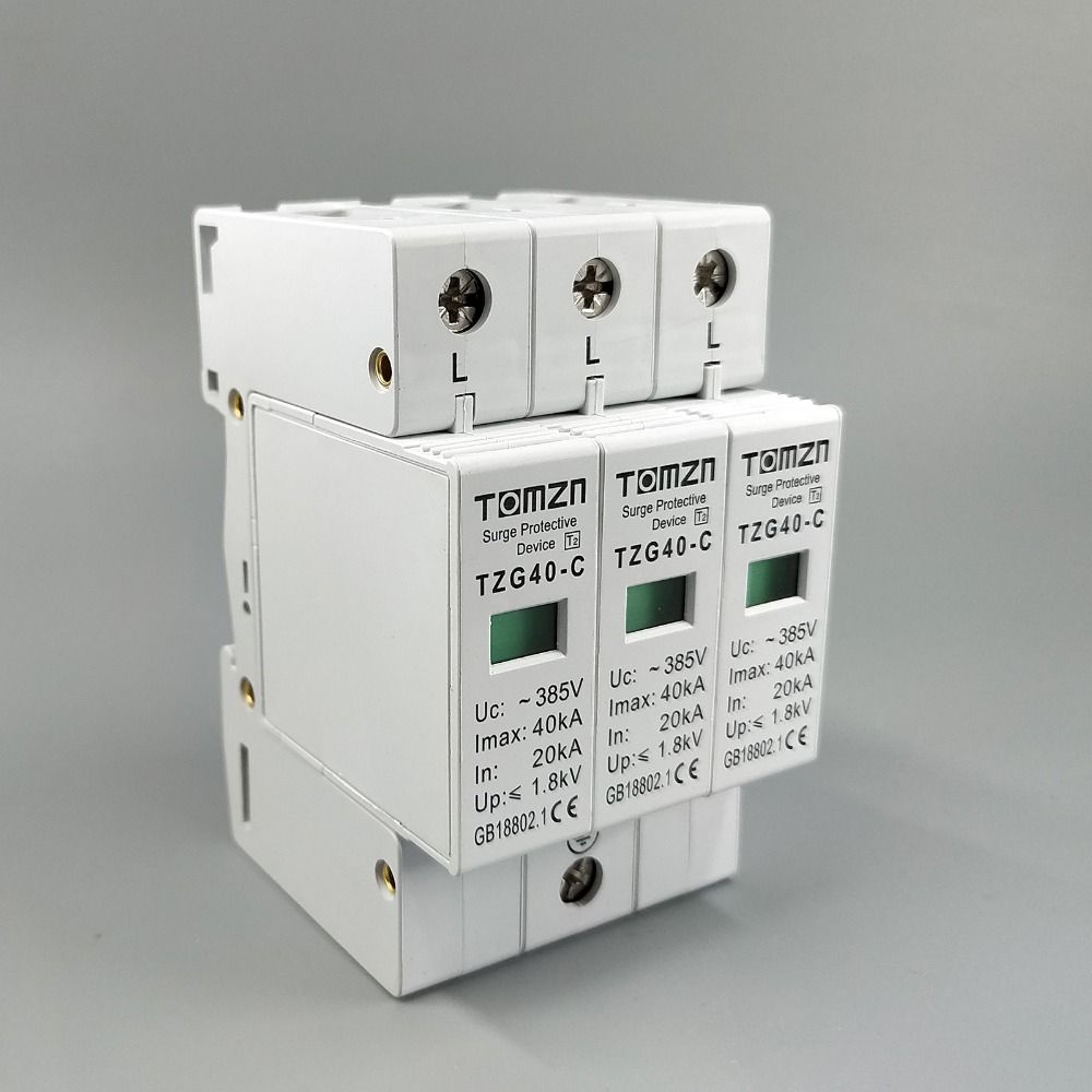 AC SPD 3P 20KA~40KA ~385V House Surge Protector Protective