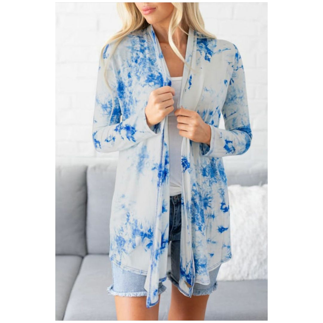 Mfed Blue Tie Dye Cardigan