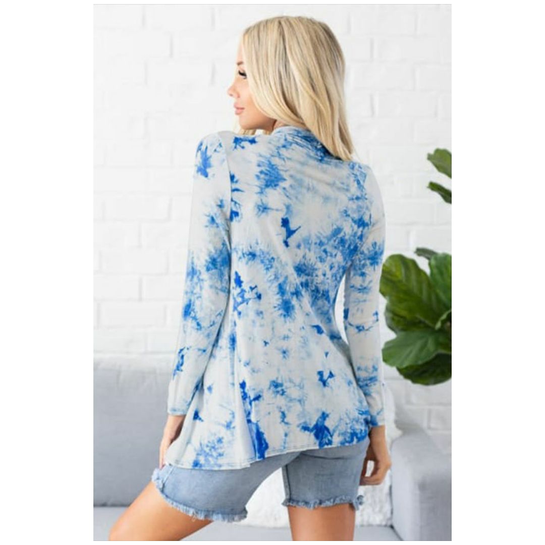 Mfed Blue Tie Dye Cardigan