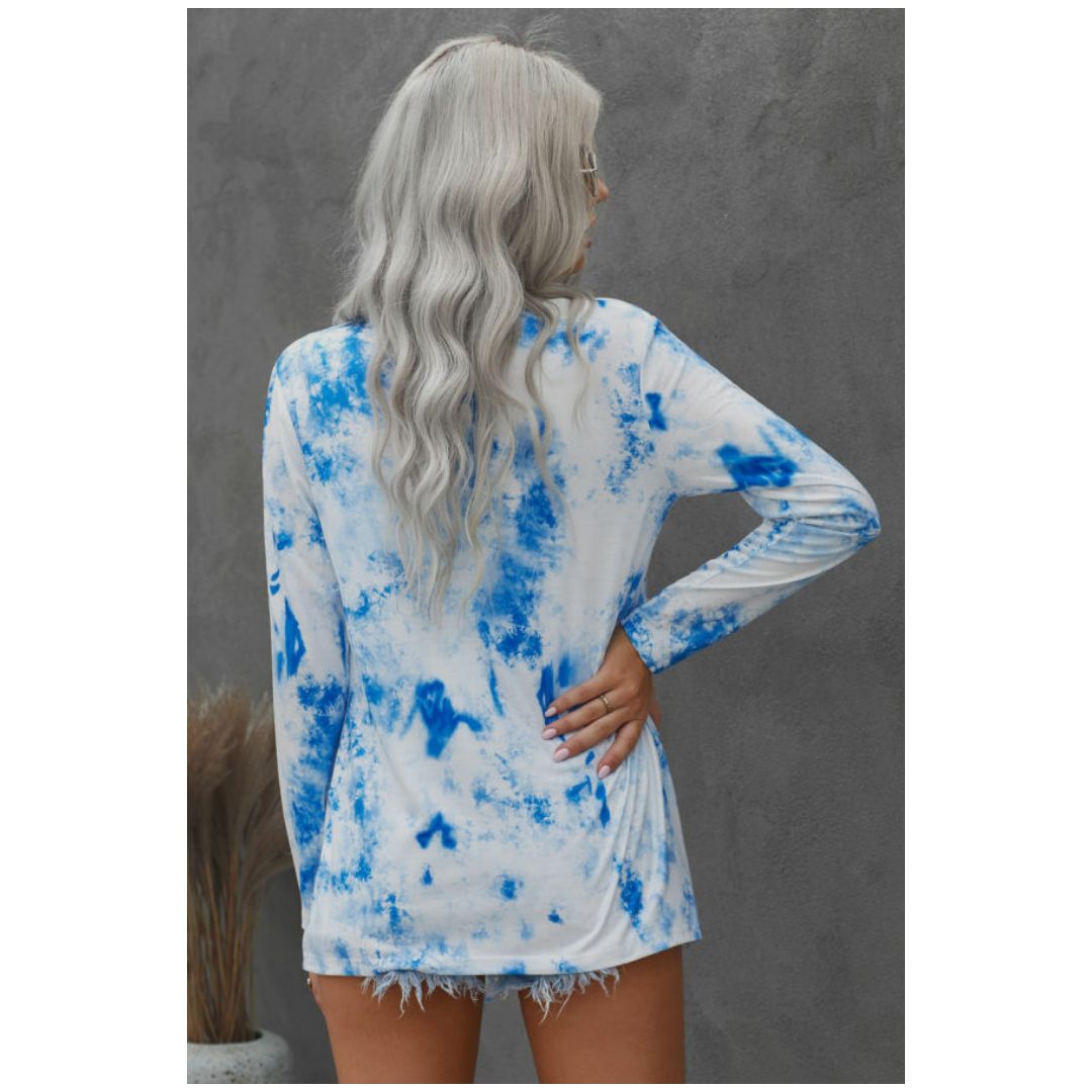 Mfed Blue Tie Dye Cardigan