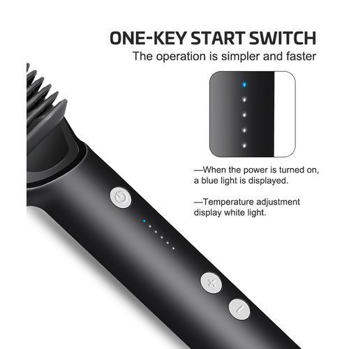 2-in-1 Hot-Air Hair Styling Comb Straightener Hair Brush