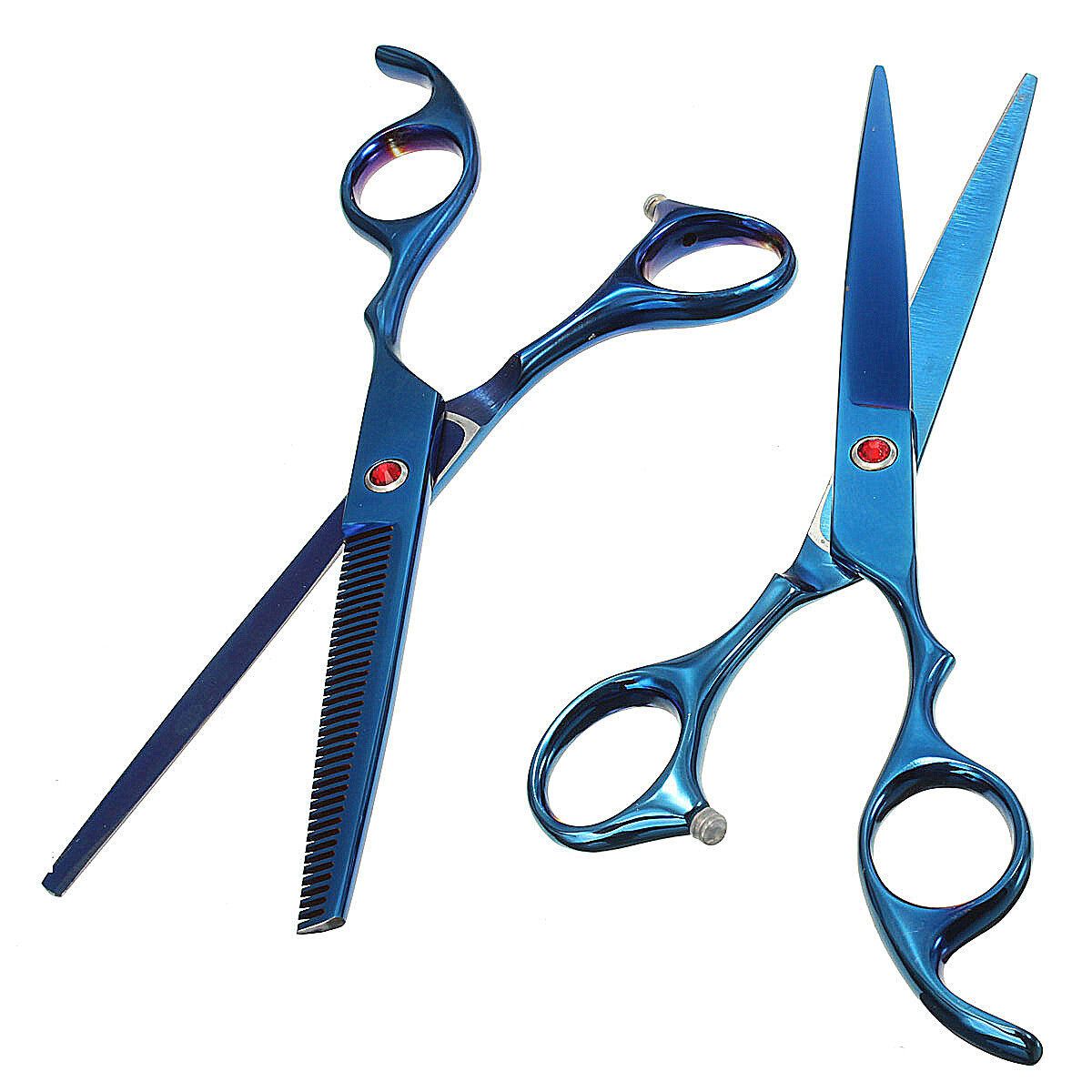 7x Professional Hair Scissors PET DOG Grooming Curved Tool Shears 7" Set