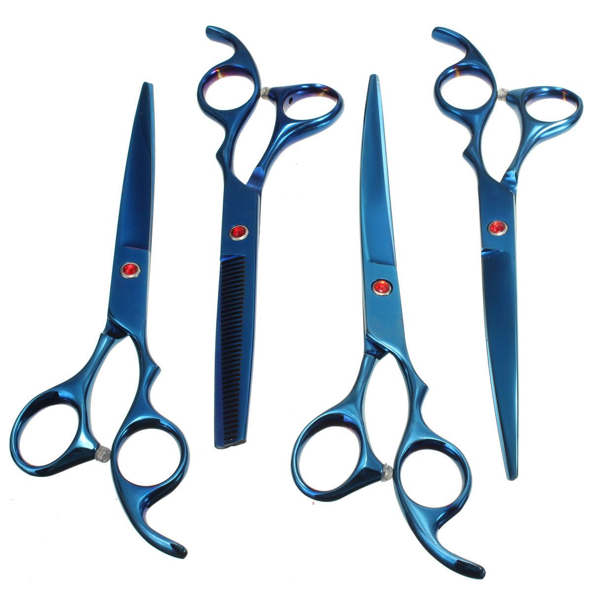 7x Professional Hair Scissors PET DOG Grooming Curved Tool Shears 7" Set