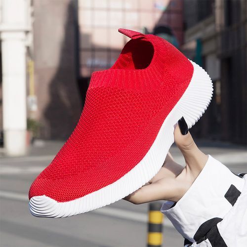 Big Size Women Running Shoes Casual Shoes-Red