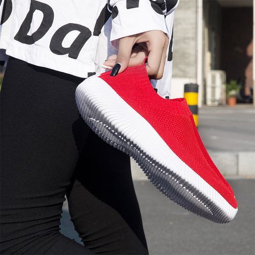 Big Size Women Running Shoes Casual Shoes-Red