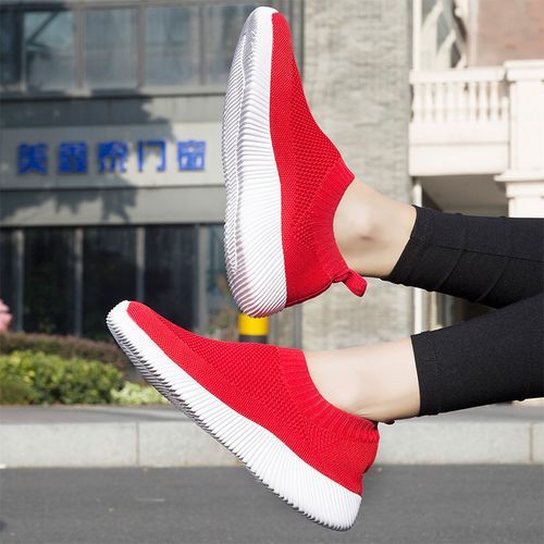 Big Size Women Running Shoes Casual Shoes-Red