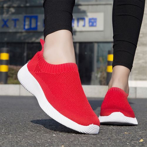 Big Size Women Running Shoes Casual Shoes-Red