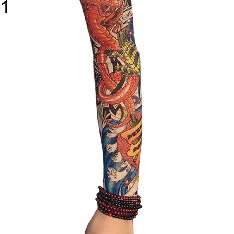 1Pc Outdoor Anti-sunlight Sport Tattoo Arm Sleeves-4#