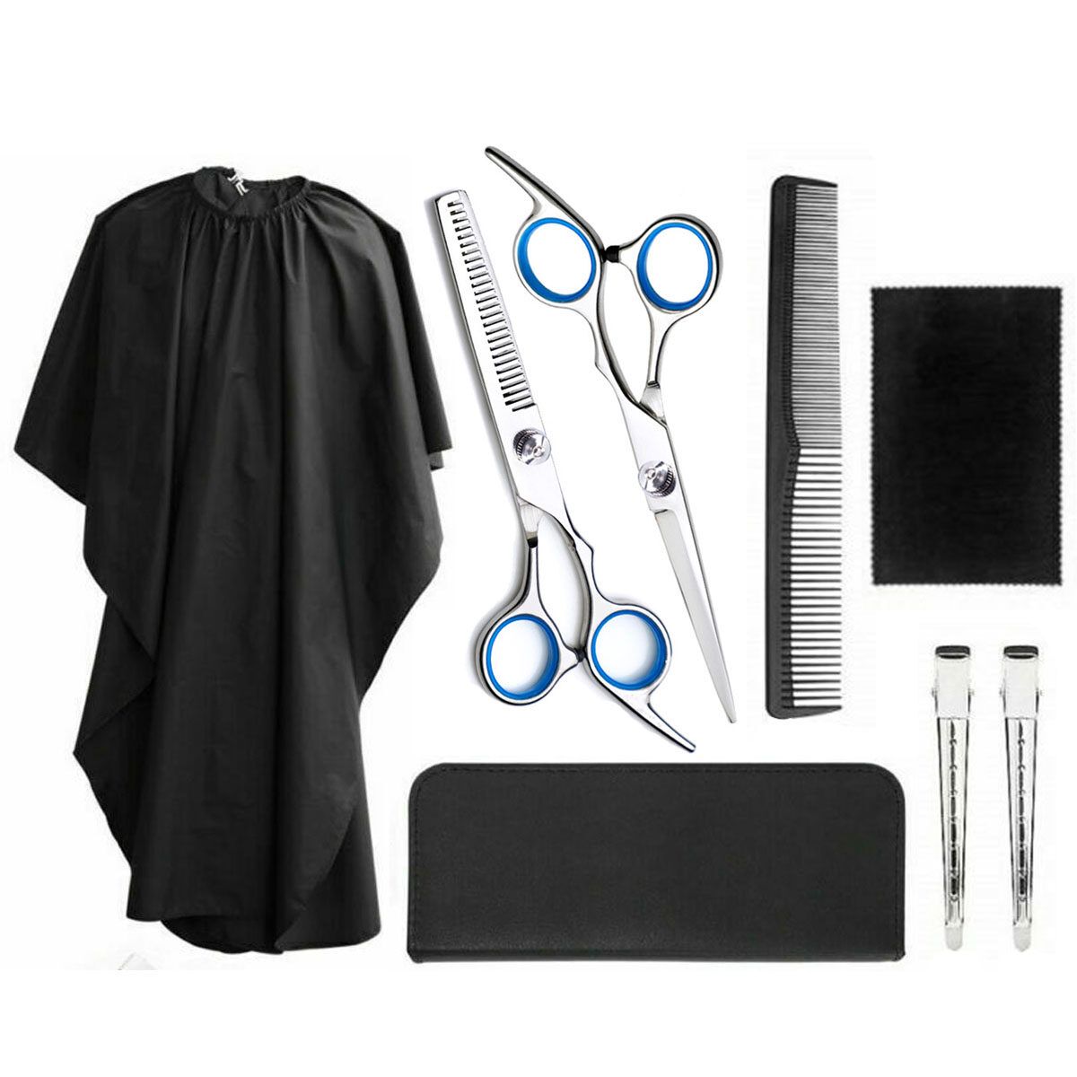 8pcs/set Hair Styling Hair Clipper Hair Tool Set Hairdressing Clips Comb Cape Hair Trimmer