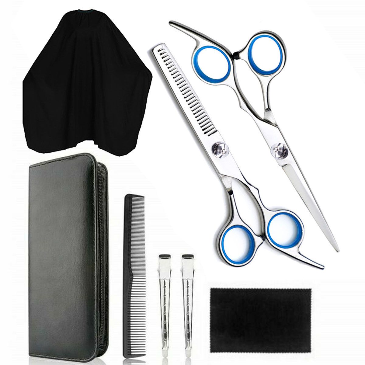 8pcs/set Hair Styling Hair Clipper Hair Tool Set Hairdressing Clips Comb Cape Hair Trimmer