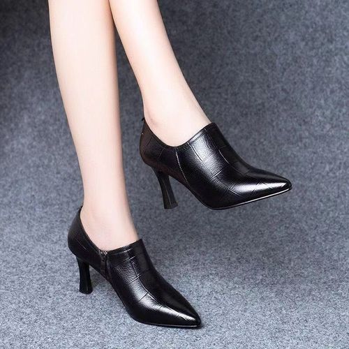Ladies Fashion Business Work Shoes (7CM)-Black