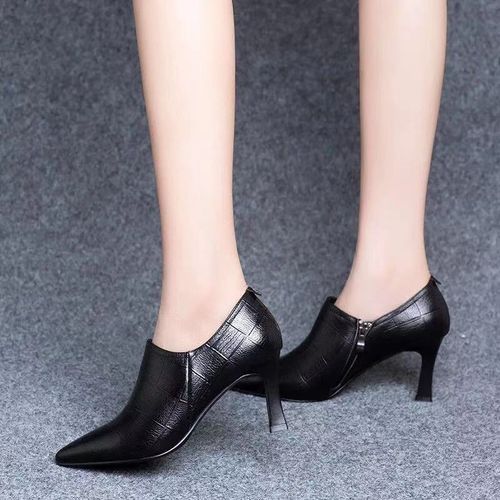 Ladies Fashion Business Work Shoes (7CM)-Black