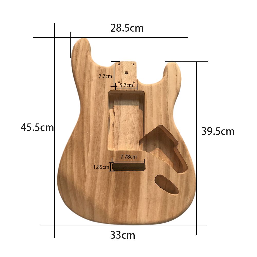 Polished Wood Type Electric Maple Guitar Barrel Body