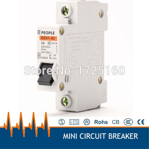 220 230v 6A 1P Dz47-63 16 Years Manufacturer CE Certified