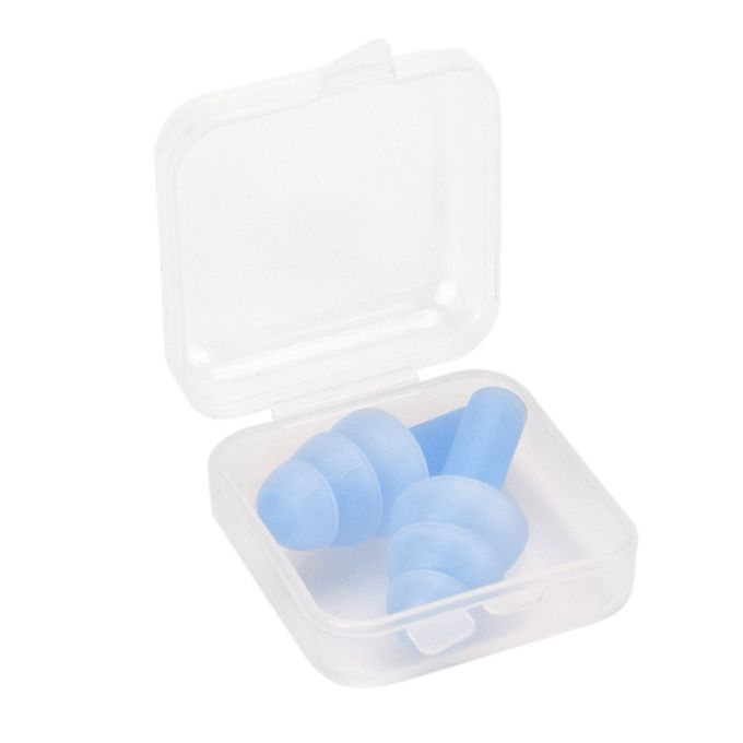 1 Pair Reusable Silicone Ear Plugs Waterproof Noise-