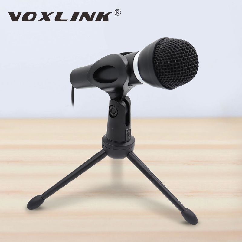 Microphone 3.5mm Home Stereo MIC Desktop Stand For PC YouTub