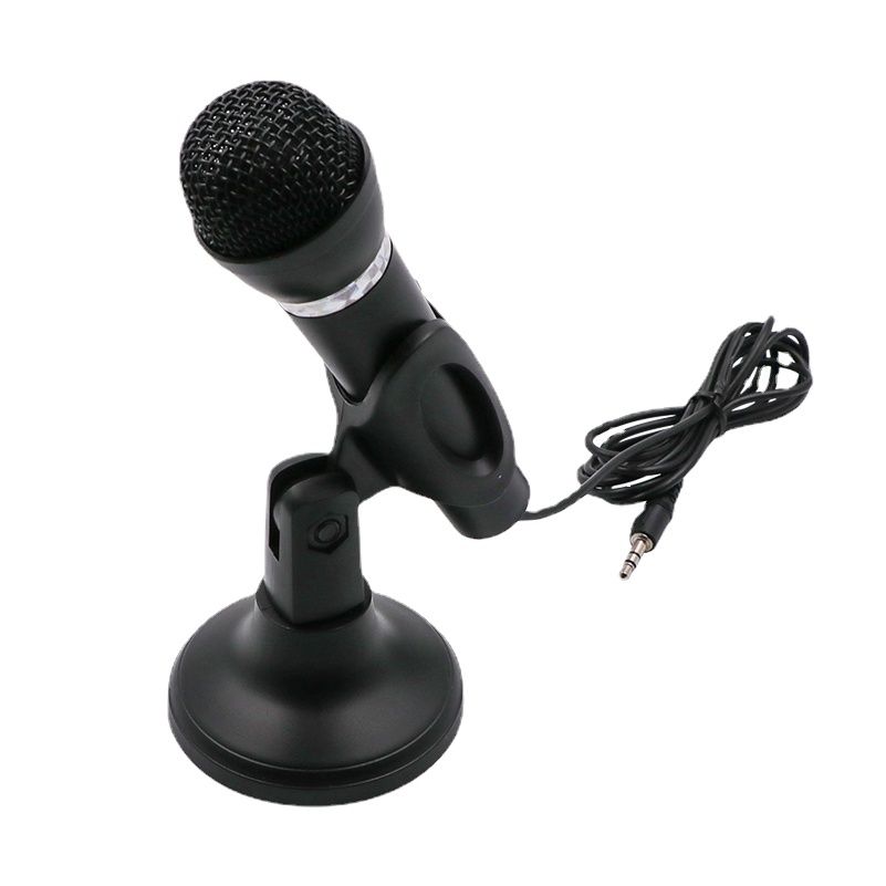 Microphone 3.5mm Home Stereo MIC Desktop Stand For PC YouTub