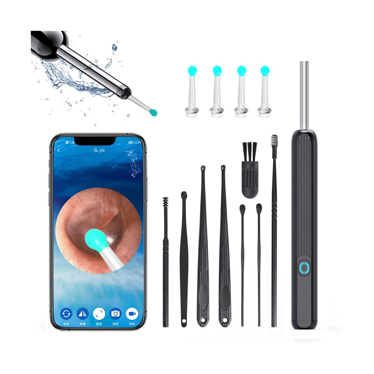 Wireless Microscope Camera,1296P Ear Camera Microscope,
