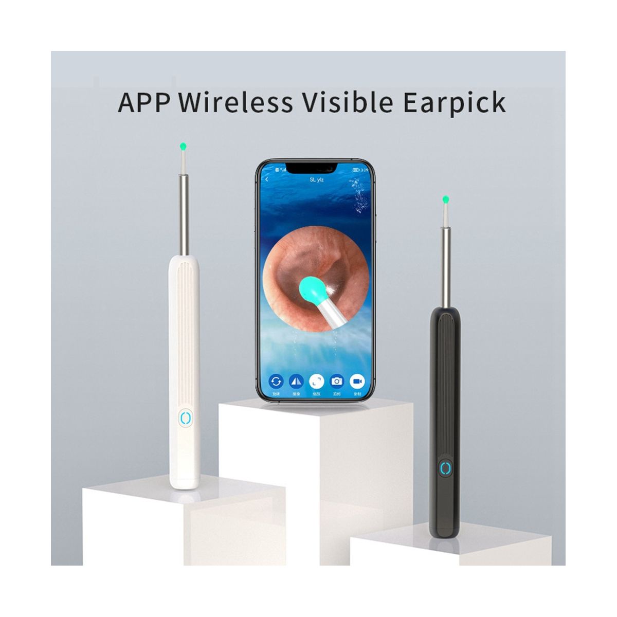 Wireless Microscope Camera,1296P Ear Camera Microscope,