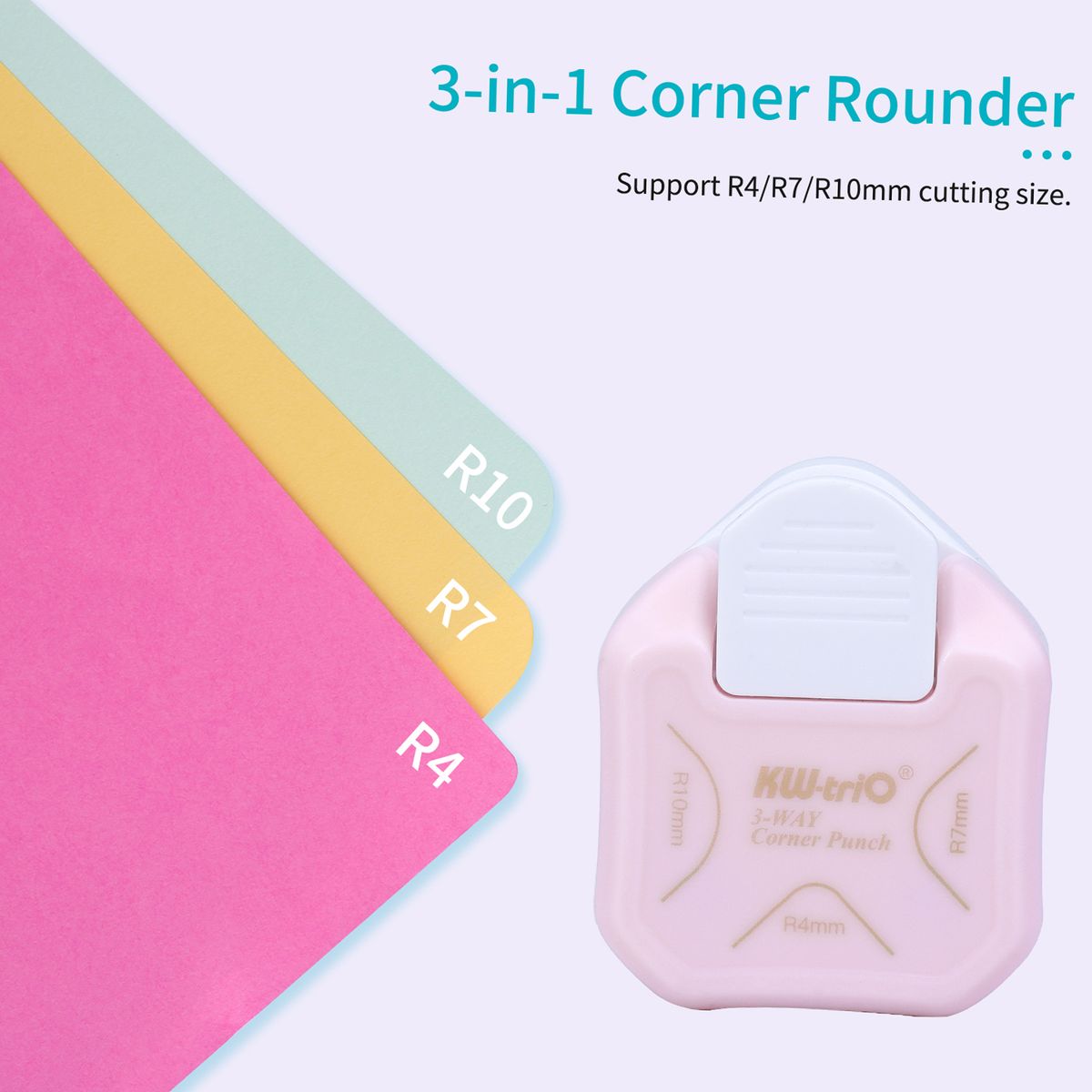 3-in-1 Corner Rounder Punch R4/R7/R10mm Round Corner