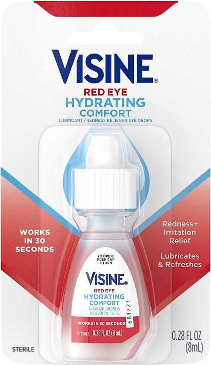 Red Eye Hydrating Comfort Lubricating Eye Drops 8ml