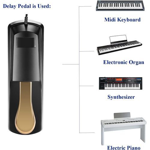Universal Sustain Pedal Keyboard Foot Damper Piano Pedal For MIDI Keyboards Digital Pianos