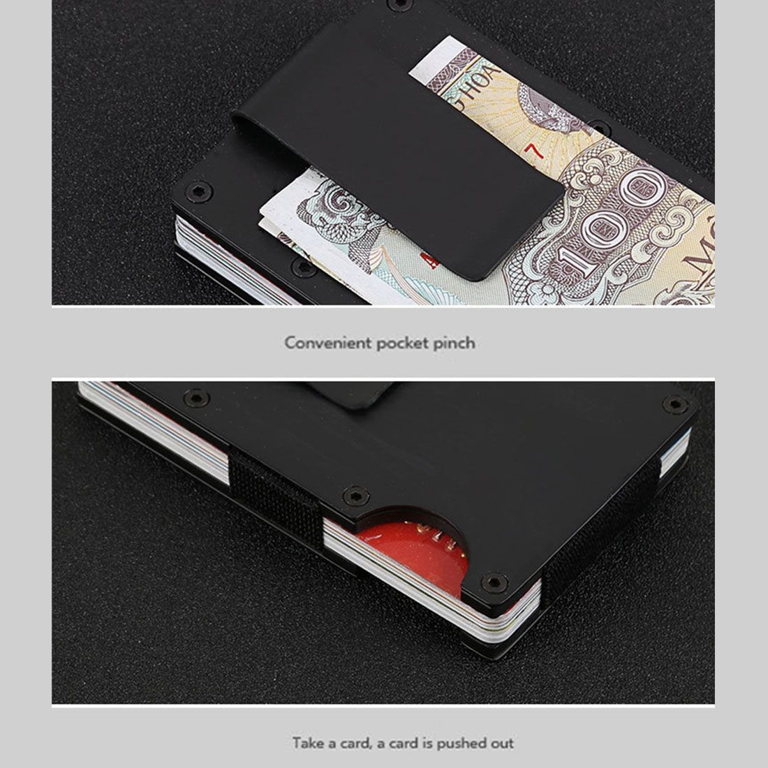 Slim Wallet Money Clip Credit Card Holder,