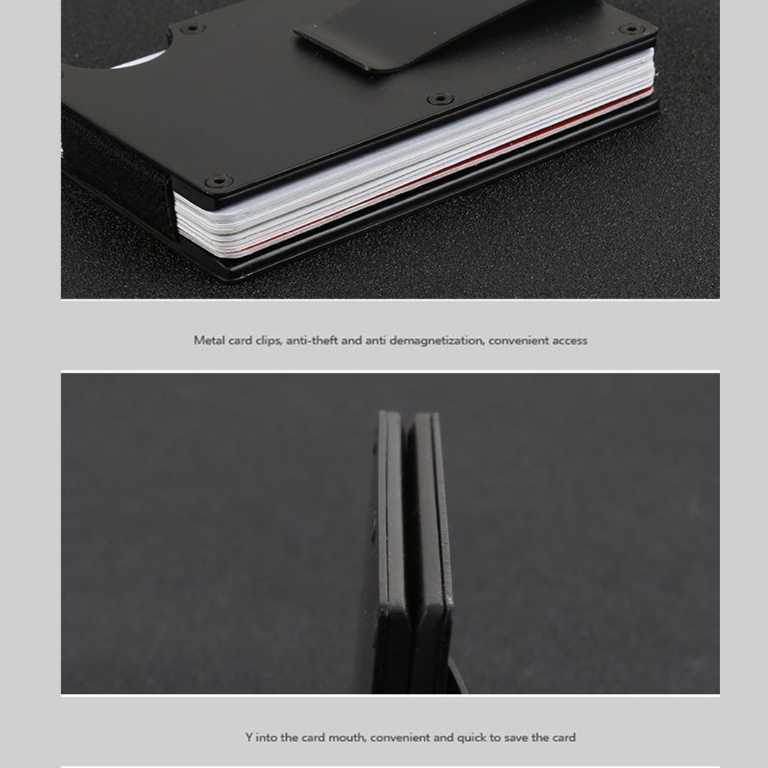 Slim Wallet Money Clip Credit Card Holder,