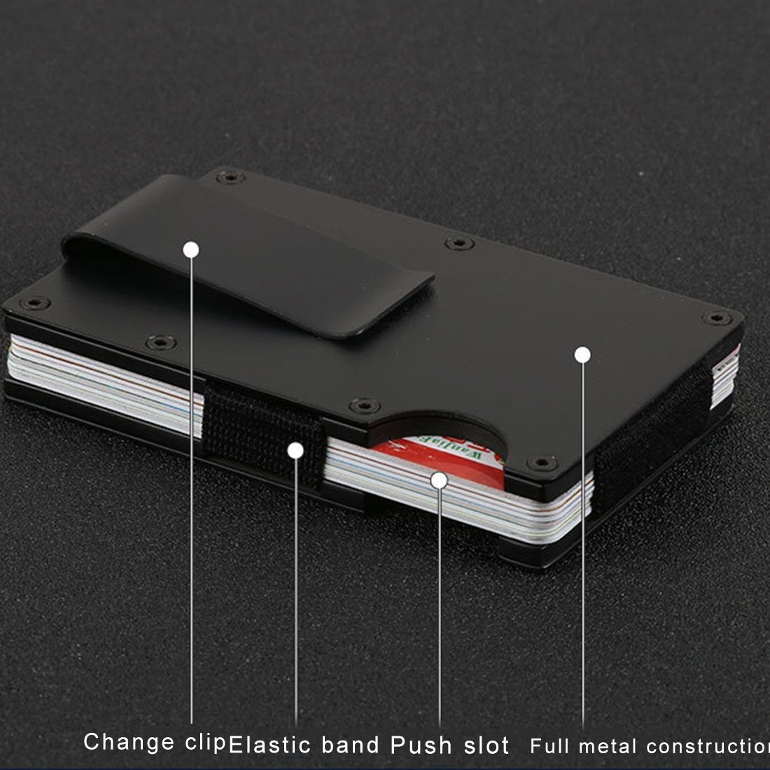 Slim Wallet Money Clip Credit Card Holder,