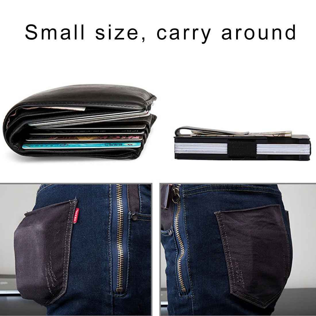 Slim Wallet Money Clip Credit Card Holder,