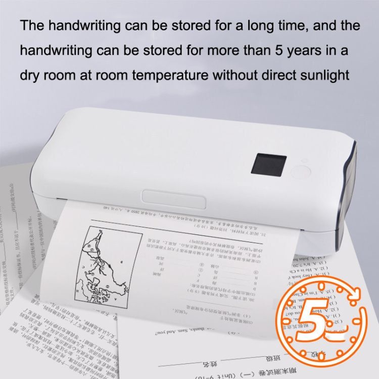 Thermal Printer, Style: Remote Edition+100pcs A4 Paper