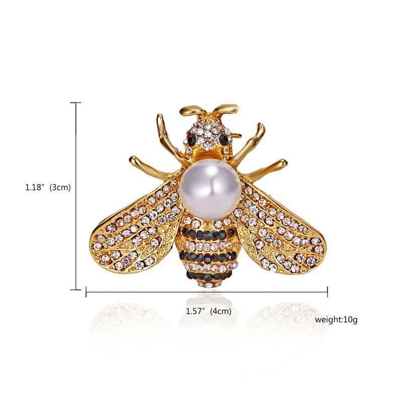 Fashionable Bumble Bee Crystal Brooch Pin Costume Badge