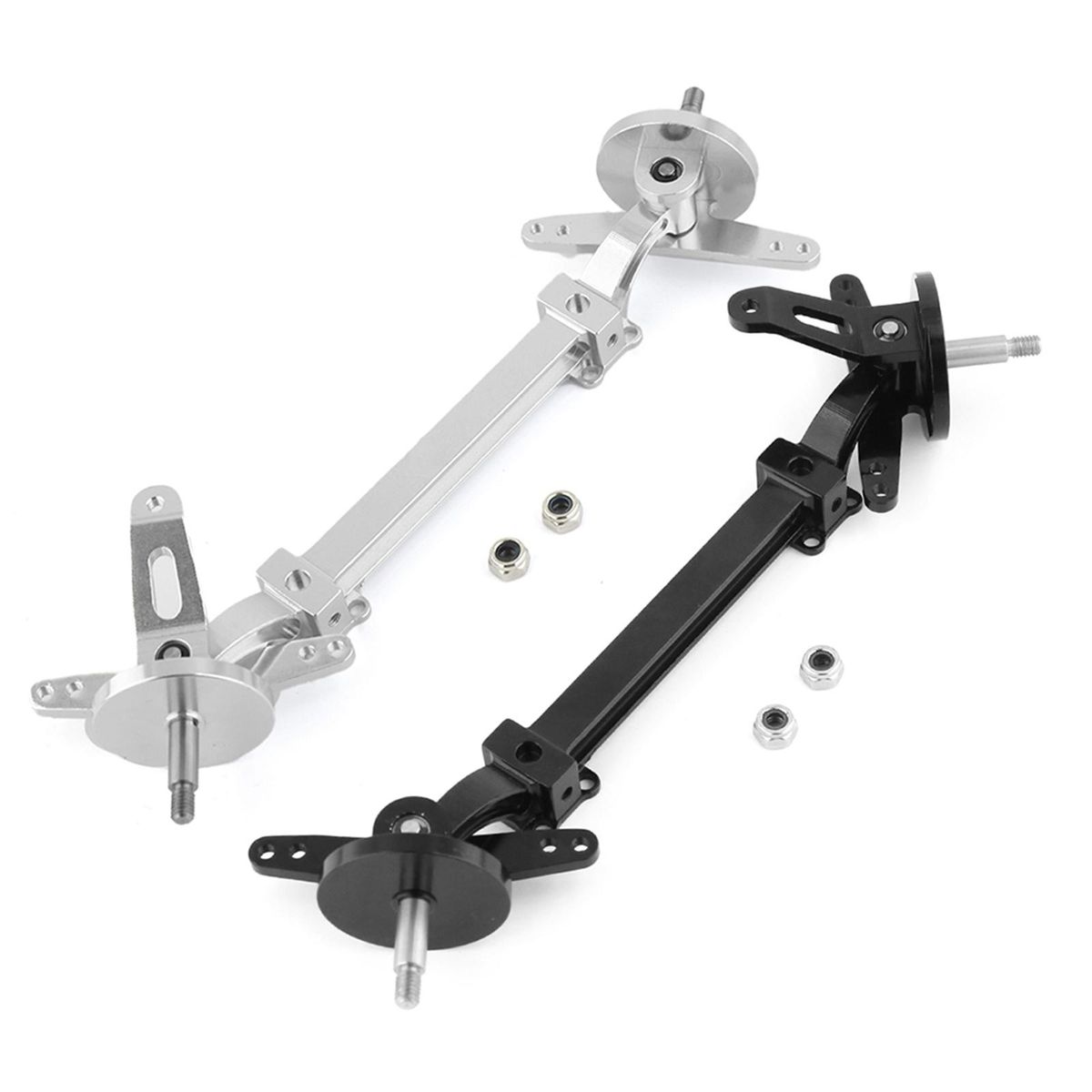 No Power Steering Axle Kit, 1:14 Scale Metal Front Axle Steering Link Rod Set Replacement for Tamiya Truck Tractor Series Remote Control Car Parts